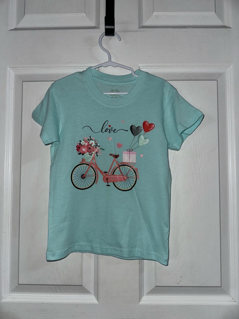 NEW Handcrafted Love, Bicycle, Heart Balloons Shirt Size 4T/5T Kids